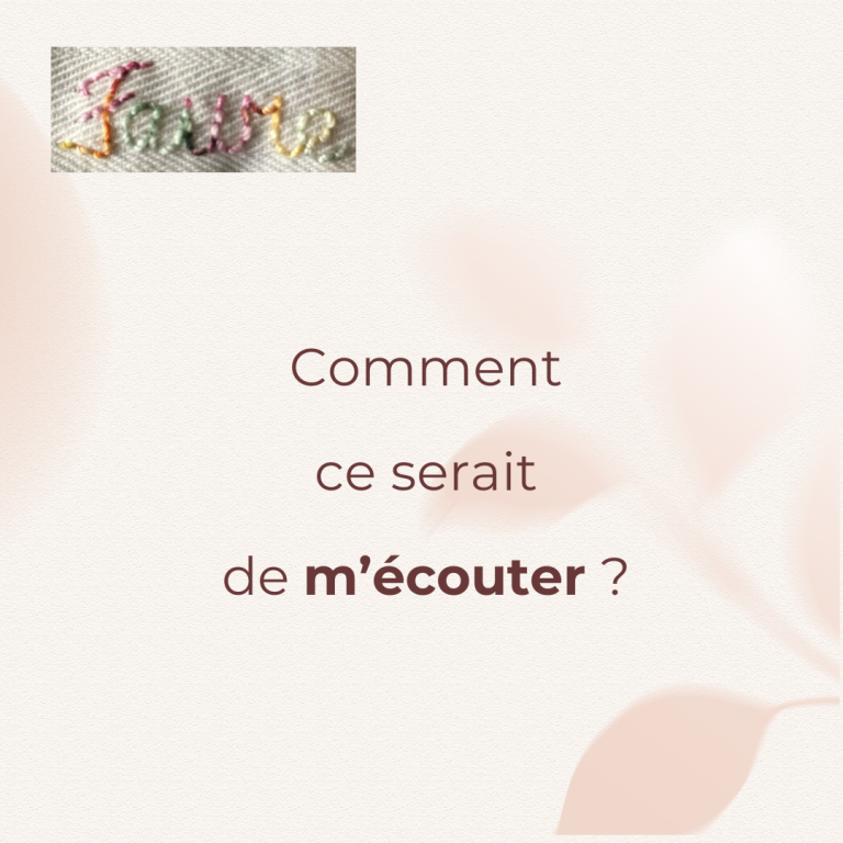 Conseil : Comment ce serait de m'écouter ? Par la pause lâcher-prise et la sophrologie !